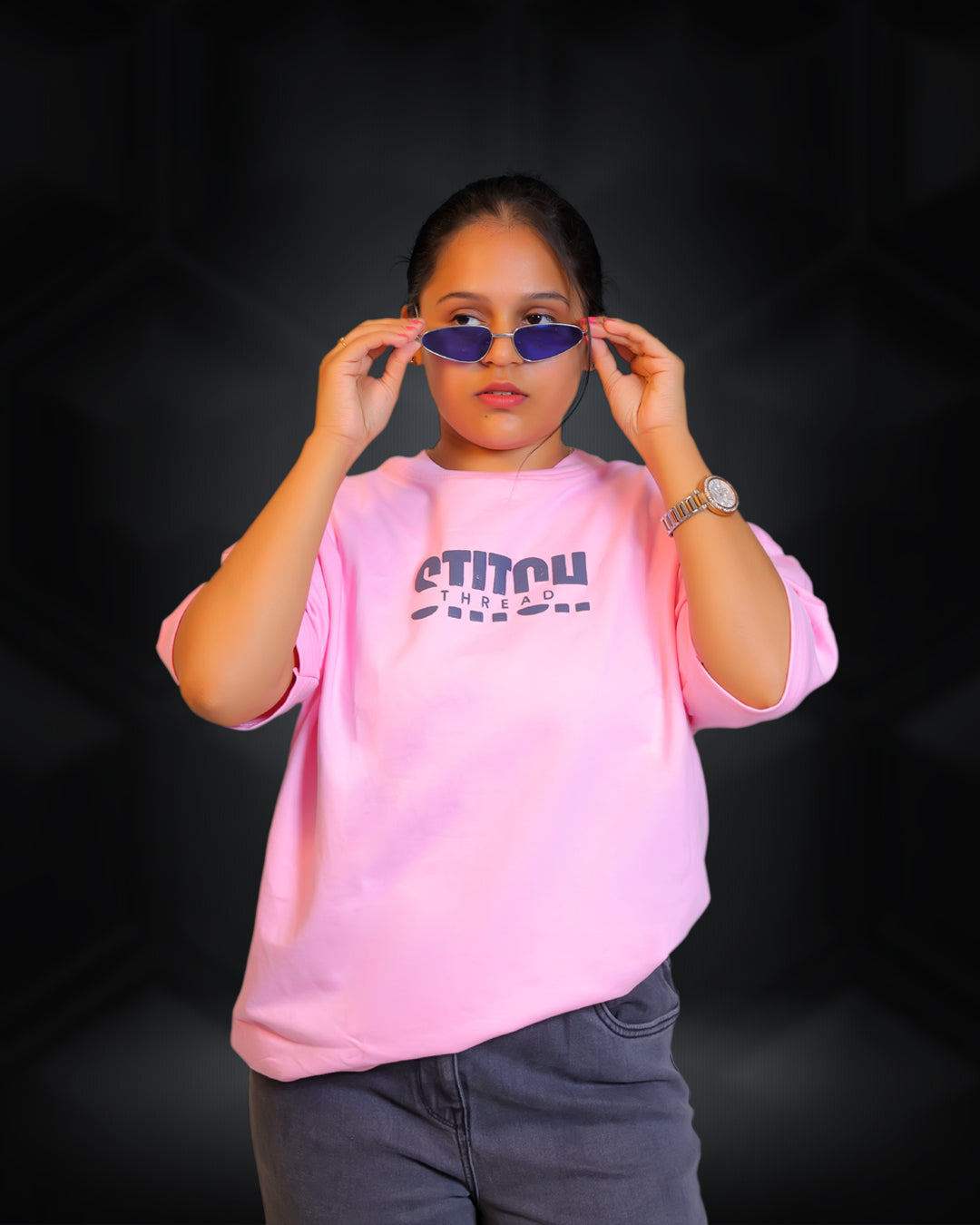 STITCH THREAD UNISEX OVERSIZED T SHIRT