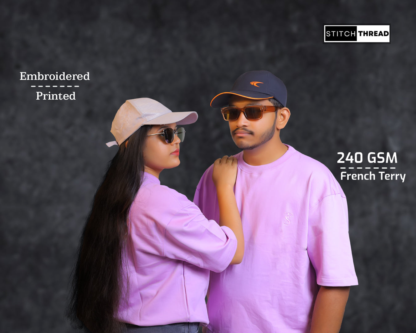STITCH THREAD UNISEX OVERSIZED T SHIRT