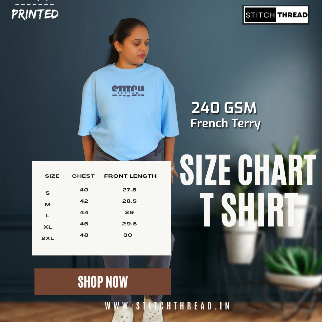 STITCH THREAD UNISEX OVERSIZED T SHIRT