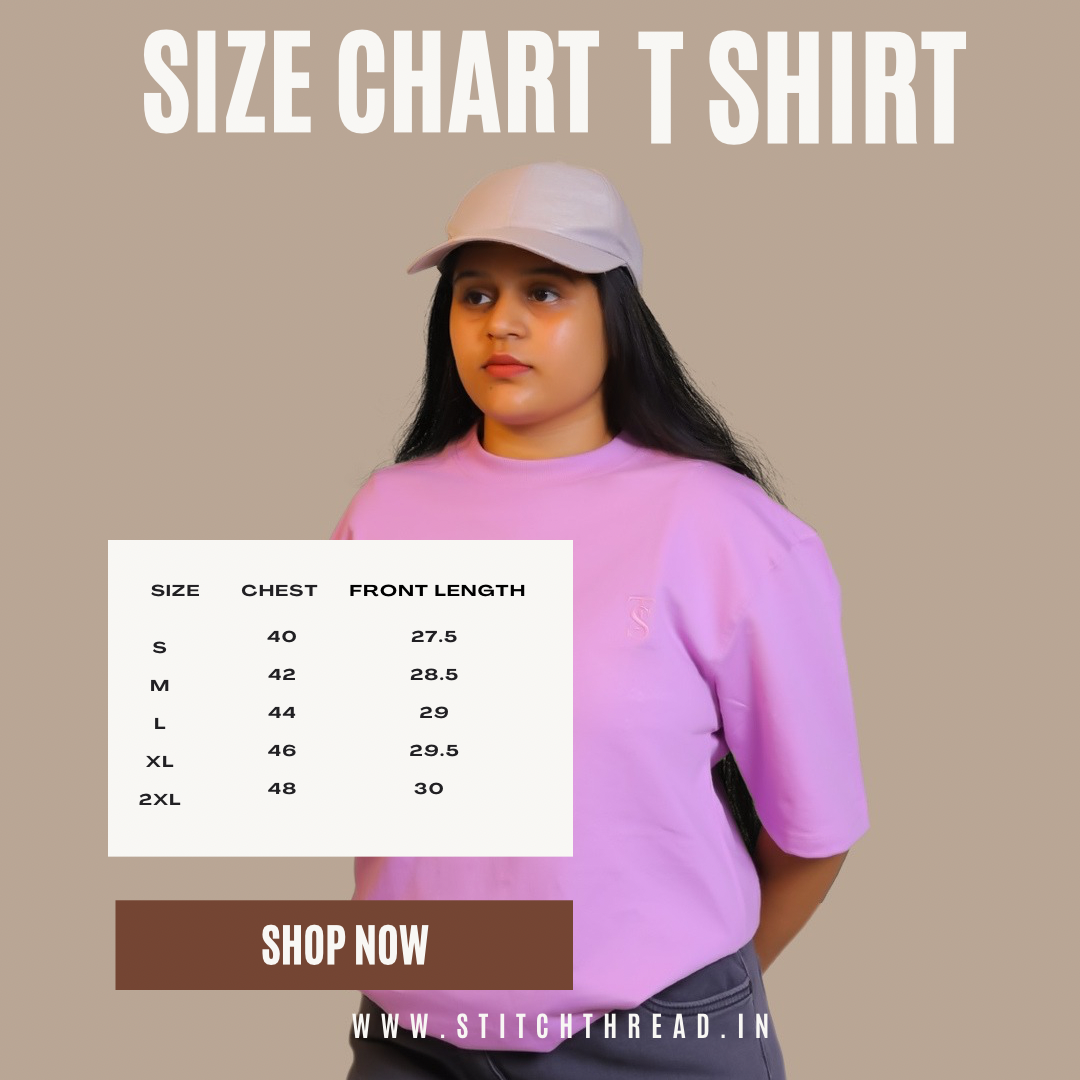 STITCH THREAD UNISEX OVERSIZED T SHIRT