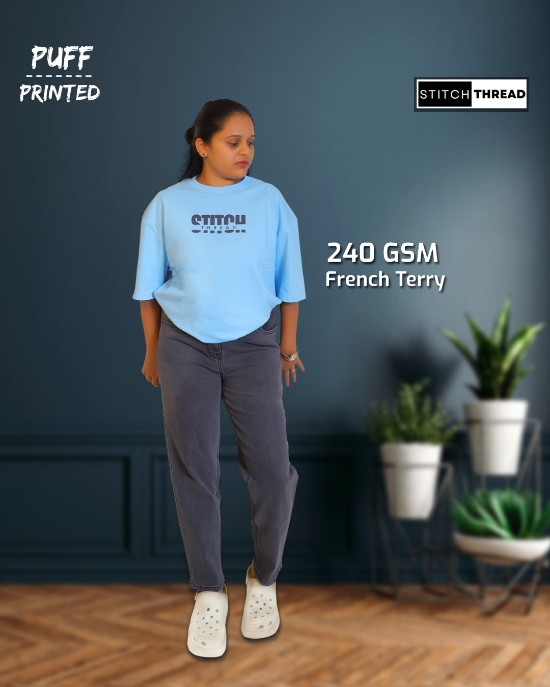 STITCH THREAD UNISEX OVERSIZED T SHIRT