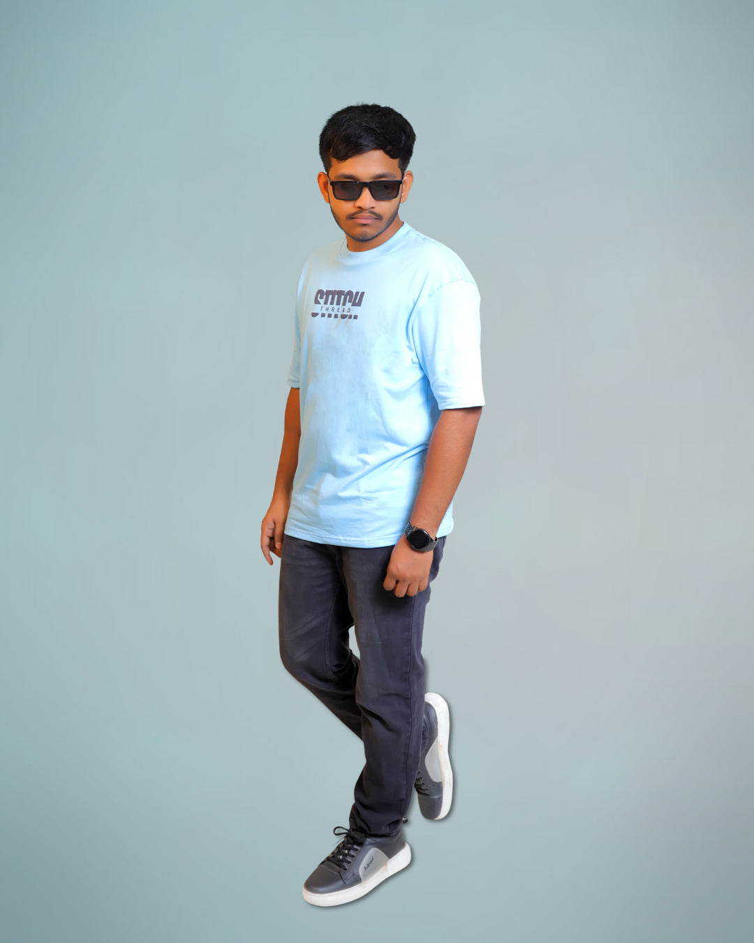 STITCH THREAD UNISEX OVERSIZED T SHIRT