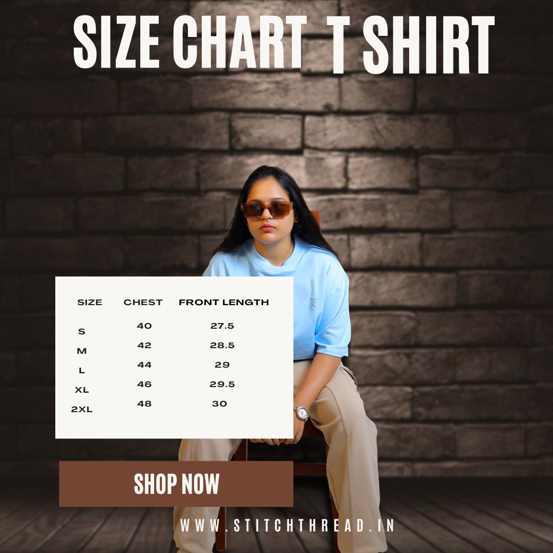 STITCH THREAD UNISEX OVERSIZED T SHIRT