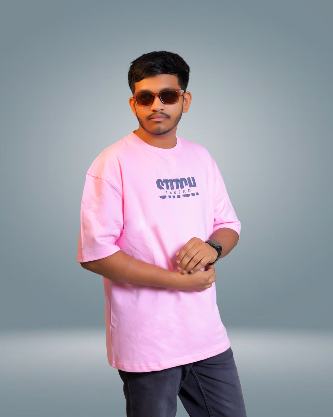STITCH THREAD UNISEX OVERSIZED T SHIRT