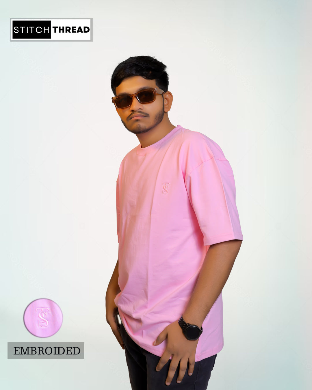 STITCH THREAD UNISEX OVERSIZED T SHIRT