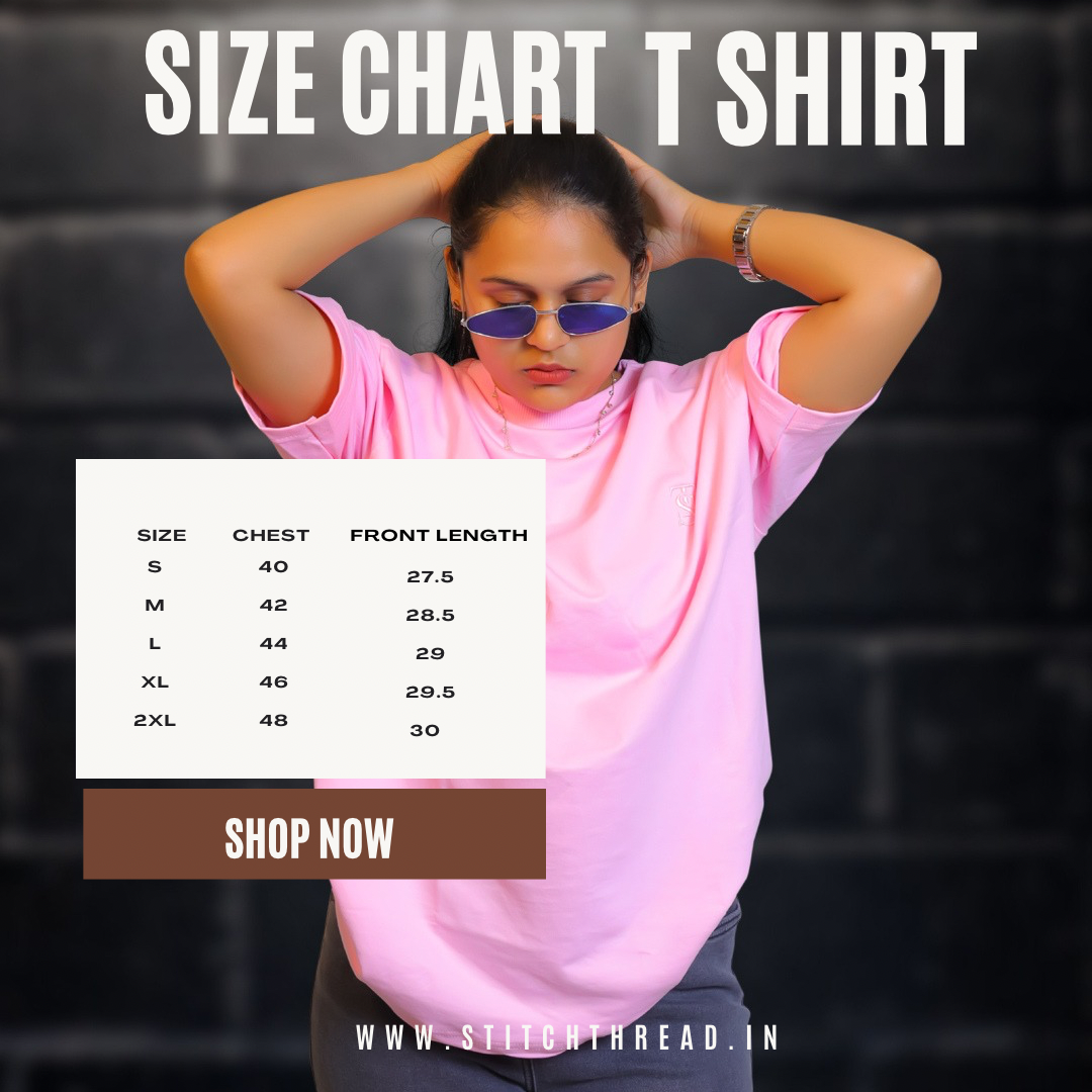 STITCH THREAD UNISEX OVERSIZED T SHIRT