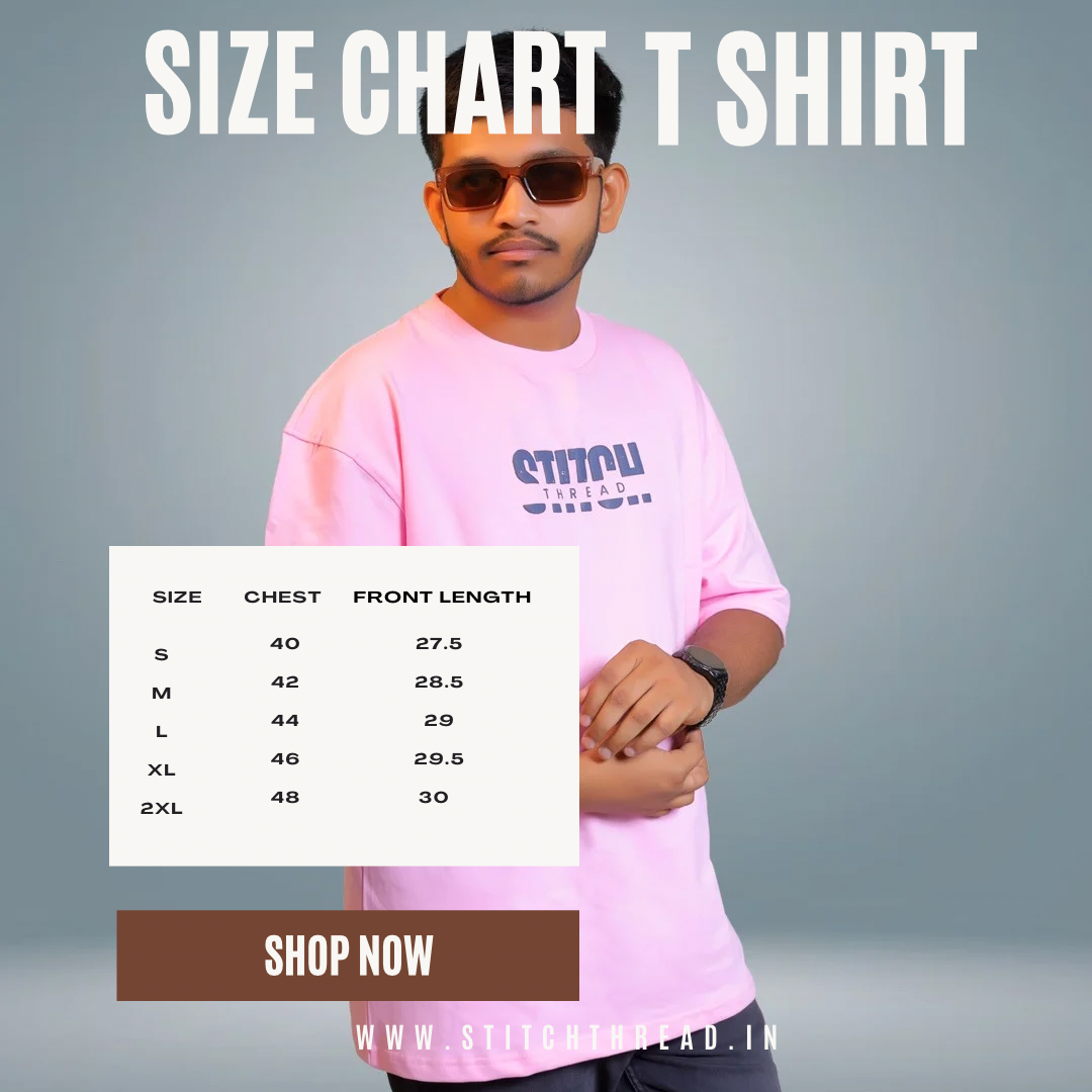 STITCH THREAD UNISEX OVERSIZED T SHIRT
